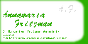 annamaria fritzman business card